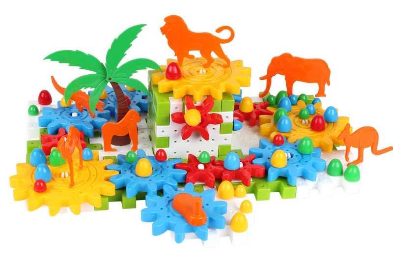 Іграшка "Конструктор" 3763 "Technok Toys" 118 деталей, фігурки тварин, в коробці, фото 1