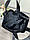 Жіноча сумка шоппер велика містка стильна чорна пітон шкірзам, фото 4