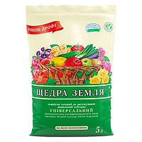 Грунт субстрат Щедра земля 5 літрів, Кісон