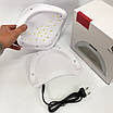 Лампа для манікюру Sun 5 nail lamp FD93-1 led для сушіння гель лаку з таймером для домашнього використання, фото 9