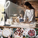 Кільцева LED-лампа з підставкою та тримачем для телефону Saikkl SMN-10, фото 2