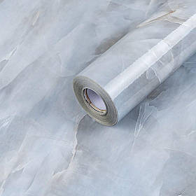 Самоклеюча плівка ламінована для стільниці, меблів в рулоні 0.6х3 метра, перлинний мармур глянець