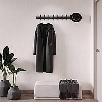 Настінна вішалка для одягу "ХУК-18" чорна