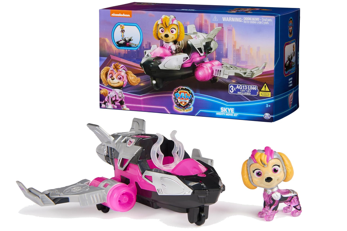Щенячий Патруль літак Скай Paw Patrol The Mighty Movie Airplane Toy with Skye Mighty Pups
