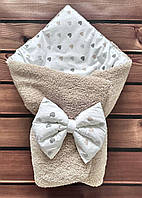 Зимний конверт плед , съёмный наполнитель, мех Тэдди ,хутро тэдді зимовий