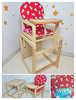 Дерев'яний дитячий стільчик трансформер, Кітті