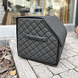 Органайзер у багажник з логотипом KIA з екошкіри, сірий, 50 см, автомобільний органайзер, фото 3