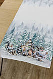 Новорічна доріжка на стіл 40x140 см., гобелен з люрексом, фото 3