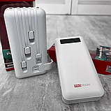 Повербанк PROTECH 10000 МАч Кабель Type c/iphone/Micro/ чорний та білий, фото 5