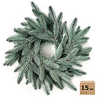 Вінки хвойні різдвяні Classic литі  d-40см блакитні (упаковка 15 штук)