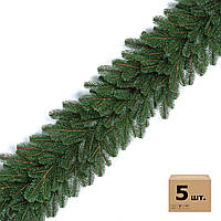 Хвойні гірлянди Lux литі зелені (упаковка 5 штук по 2 м)