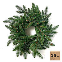 Вінки хвойні різдвяні Classic литі  d-40см зелені (упаковка 15 штук)