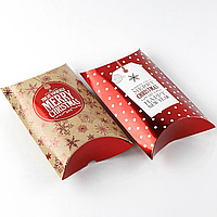 Новорічна коробка-пиріжок "Merry Christmas" (150*135*55 мм) 2 шт.