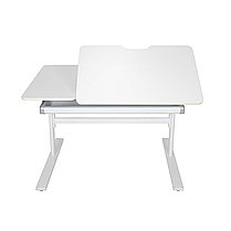 Комплект зростаюча парта Fundesk Dolore Grey і крісло Fundesk LST3 Blue-Grey для школярів, фото 3