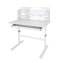 Комплект парта-трансформер з надбудовою Fundesk Dolore Grey Plus і крісло Fundesk Mente Grey з підлокітниками для школярів, фото 2