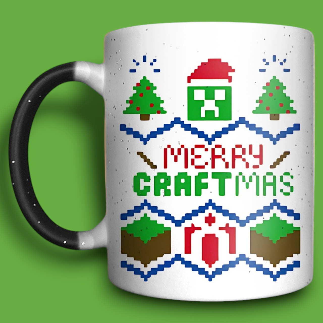 Новорічна чашка "Minecraft Christmas" для твого друга, хамелеон 330мл, фото 1