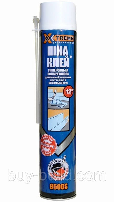 Піна-клей поліуретанова 2в1 X-TREME 850 GS (800мл)