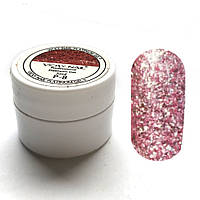 Глиттерный гель VICKI NAIL (гель блискітки) блідо рожевий