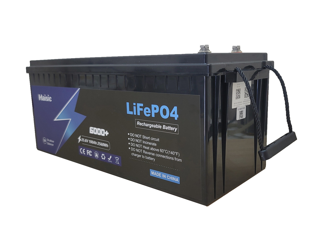 Акумулятор LiFePO4 24В 100А Haisic з активним балансиром 5А та Bluetooth модулем HS-TL100Ah 25.6V