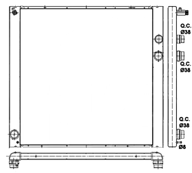 Радіатор охолодження двигуна Land Rover Range Rover 02-12 Nissens АКПП/МКПП; 578X622X40; (4.2/4.4)