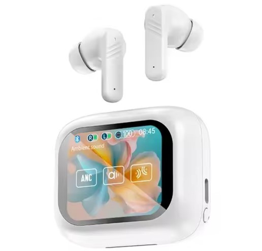 Бездротові навушники LX-10 TWS Earbuds з LED дисплеєм, Bluetooth 5.4, ANC + ENC, 320mAh Чорні