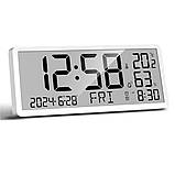 Настінний електронний Lcd годинник Mids з термометром і гігрометром., фото 6