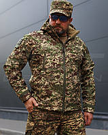 Куртка тактична зимова Хантер хижак піксель G-0822 Софтшелл
