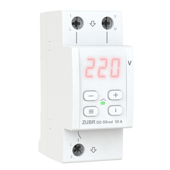 Реле напруги на 2 модулі ZUBR D2-50 red