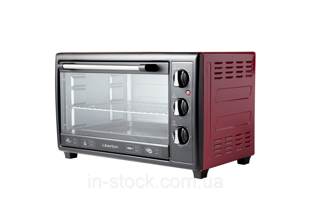 Електропіч LIBERTON LEO-350 Red 35 л. 1800 Вт.