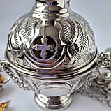 Кадило кругле під срібло з карбуванням по металу (Греція), фото 4