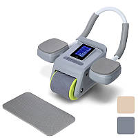 Колесо автоматичне з дисплеєм HMS KA08 для тренування м'язів живота R_2461 Сірий