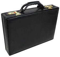 Уцінка! Дипломат, кейс із натуральної шкіри Portfolio чорний