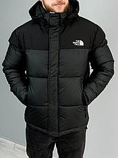 Чоловічий чорний пуховик The North Face чорний, куртка Зе Норт Фейс зимова з капюшоном, фото 3