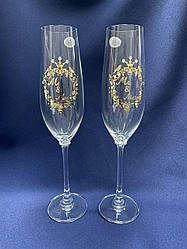 Весільні келихи (золото Mr&Ms)