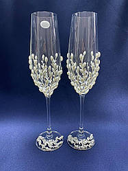 Весільні келихи (бежеві гілочки)