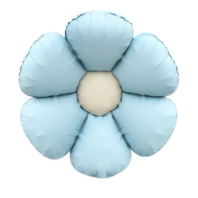 Фольгована кулька квітка ромашка 71х71 см голуба, фото 1