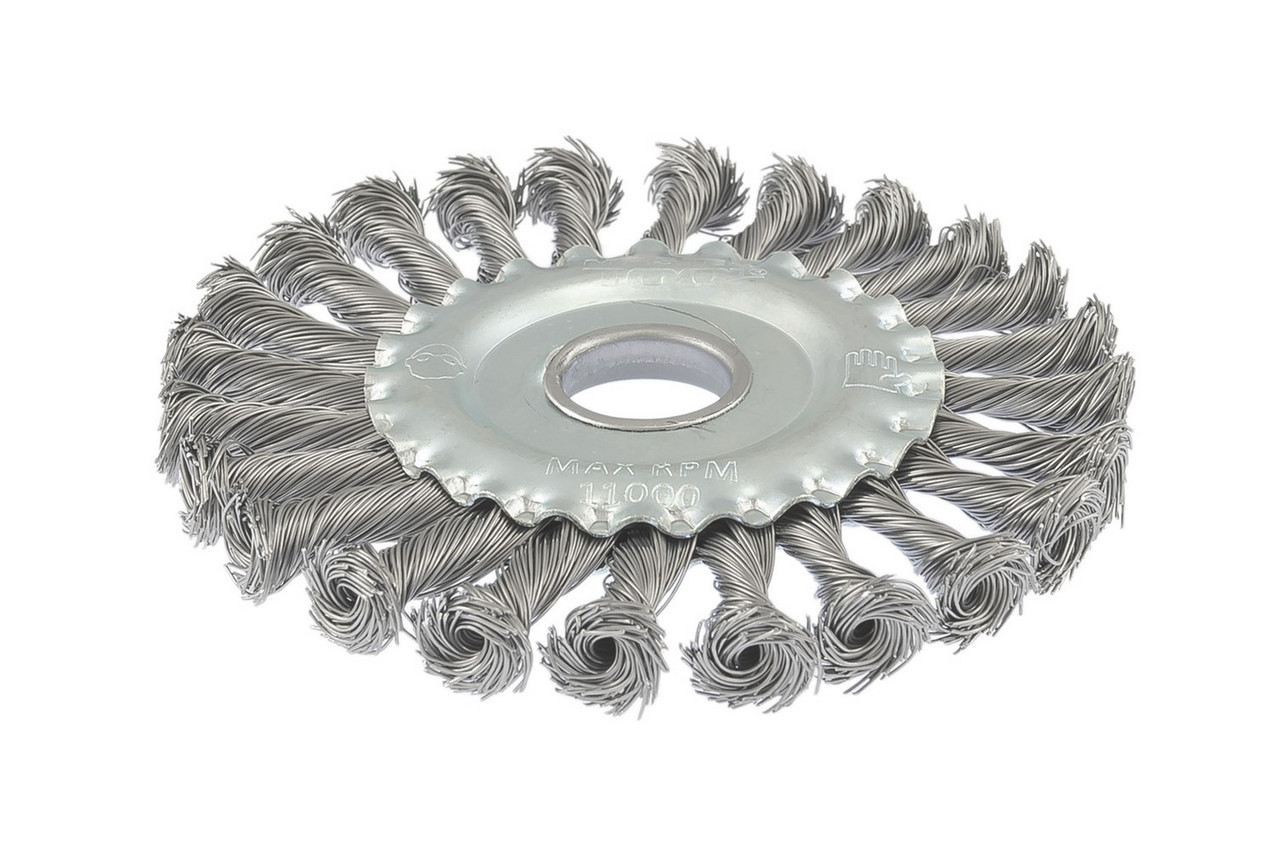 Щітка дискова MASTERTOOL з плетеного дроту 125х22.2 мм 19-9012 (мт19-9012)