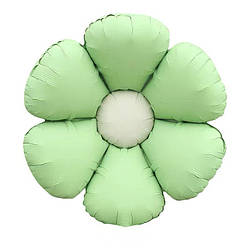 Фольгована кулька квітка ромашка 71х71 см зелена