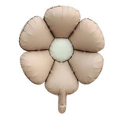 Фольгована кулька квітка ромашка 50х40 см колір капучино