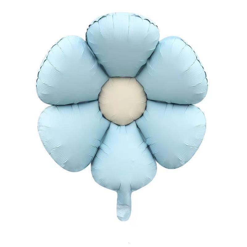 Фольгована кулька квітка ромашка 43х40 см голуба, фото 1