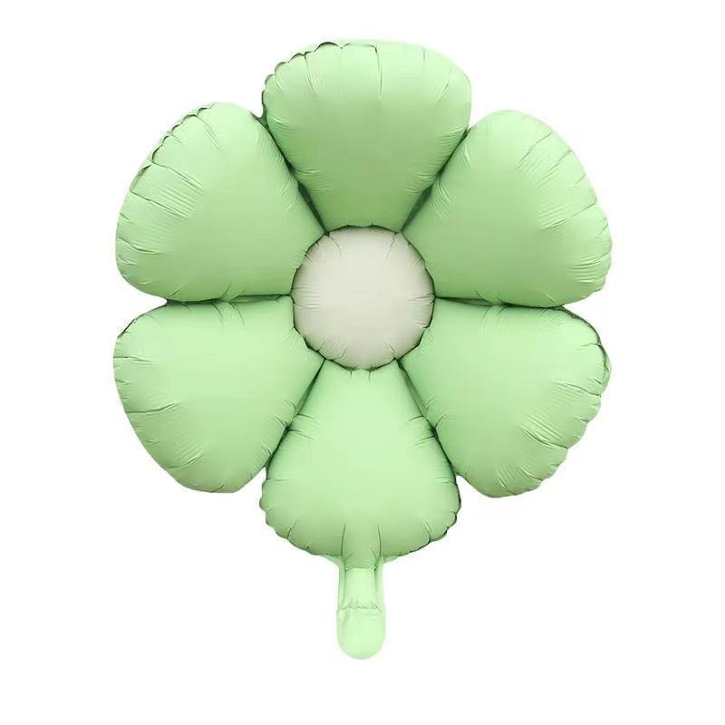Фольгована кулька квітка ромашка 43х40 см зелений, фото 1