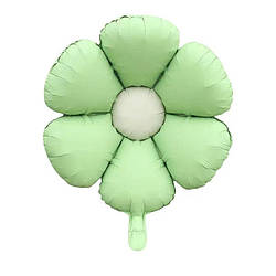Фольгована кулька квітка ромашка 43х40 см зелений