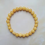 Браслет натуральний бурштин матова куля 7 мм вага 6г, фото 3