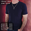 Чоловіча срібна цепочка з хрестиком. Срібний хрестик чоловічий Спаси Збережи і цепочка бісмарк 55 см, фото 2