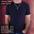 Чоловіча срібна цепочка з хрестиком. Срібний хрестик чоловічий Спаси Збережи і цепочка бісмарк 55 см, фото 9