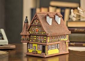 Керамічний будиночок-свічник " ротенбург з баштою". оригінальний подарунок