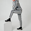 Спортивні штани Adidas чоловічі теплі з лампасами на флісі, Адідас сірі зимові, фото 7