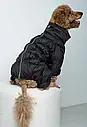 Комбінезон 40 см (об'єм до 64см) зимовий розм 7 Комфорт чорний для собак, фото 3