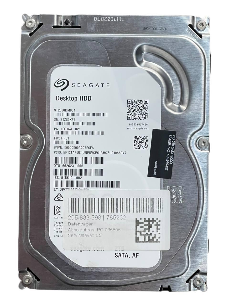 Жорсткий диск 3.5" 2TB Seagate Barracuda | ST2000DM001 | 7200об/хв | 64 MB | SATA III Б/В