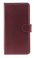 Чохол книжка Leather Flip для Samsung Galaxy A51 / A515 на магніті з підставкою бордовий